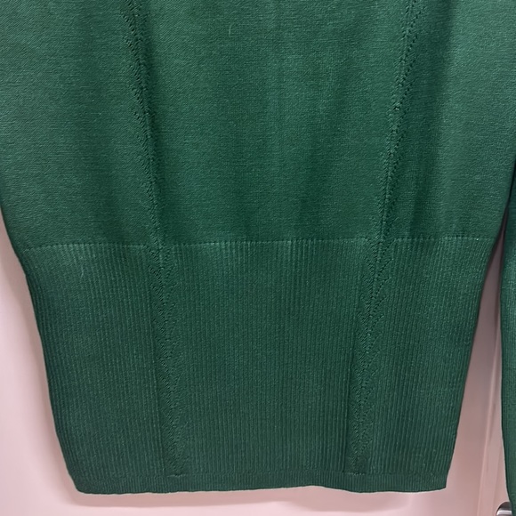 Mango sweater / jersey with stretch, U-neck and long sleeves in green! Size UK L - Picture 4 of 13
